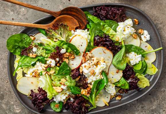 Herbstsalat mit Hüttenkäse